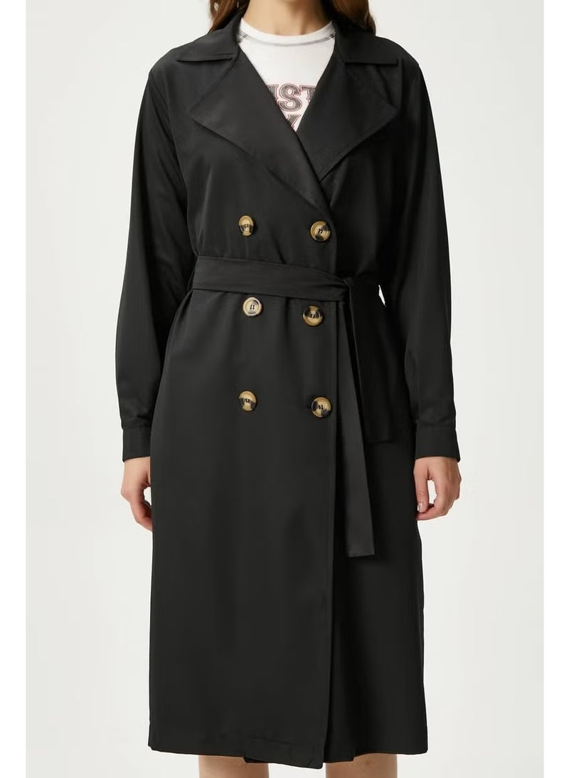 Ritnice Women's Light Seasonal Black Trench Coat - Image 2